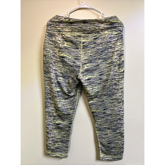 Zelos Women's Size 1X Capri Leggings Pants with Waist Pocket Green Strip… - Picture 7 of 10